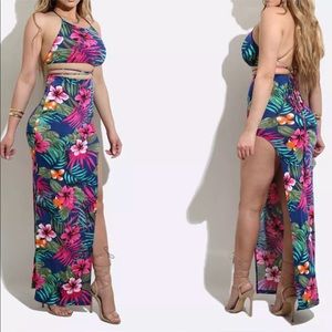 Vacation skirt and crop top set